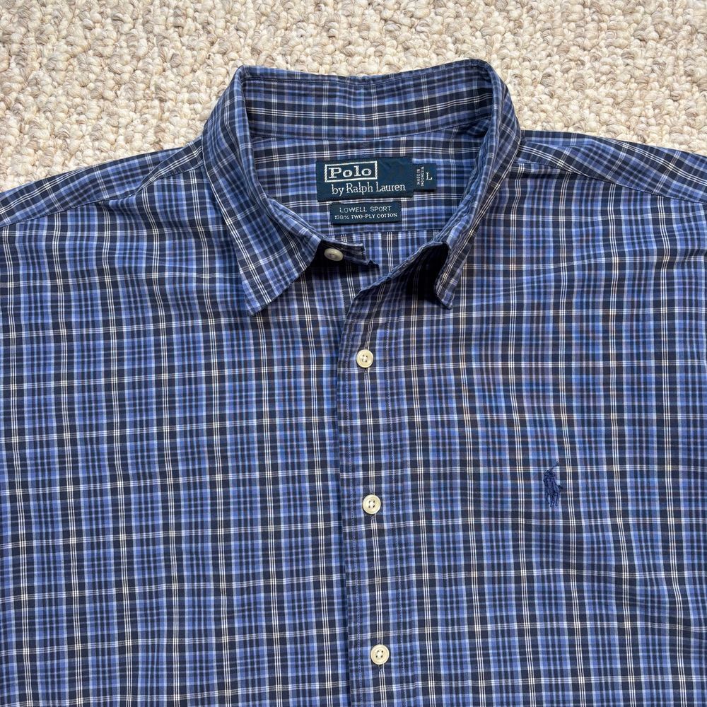 Polo by Ralph Lauren Navy Checkered Button Down Shirt